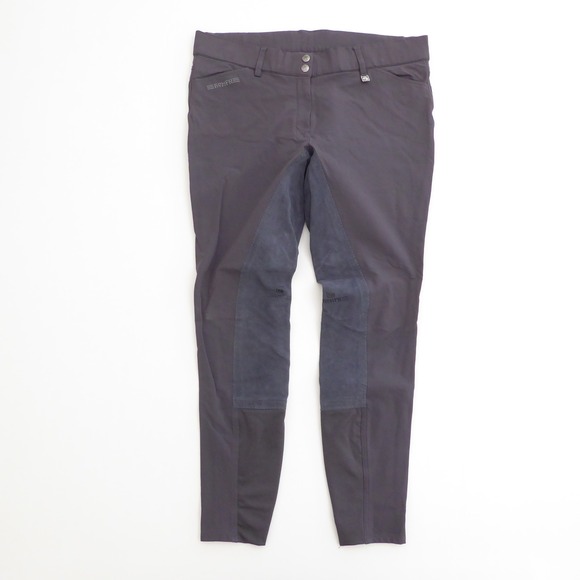 Romfh Pants - Romfh Women Equestrian Riding Breeches Pants Gray Full Seat Size 34L Long